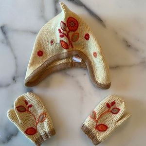 Cake Walk Hat and mittens